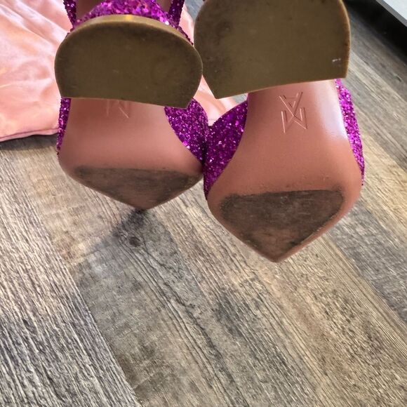 Amina Muaddi Pink Stiletto Heels#21 - Picture 6 of 8